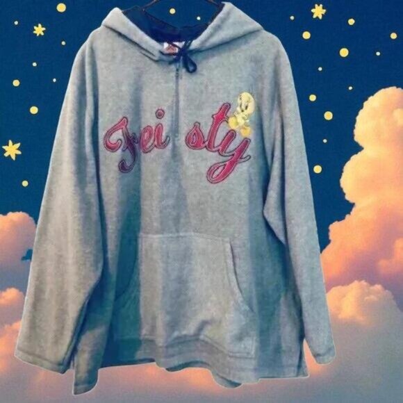 Vintage Tweety Bird Hooded Sweatshirt Woman’s Plus Size 4X - Picture 1 of 9